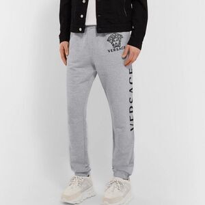 Versace Mens Signature Embroidered Logo Sweatpants S